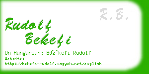 rudolf bekefi business card